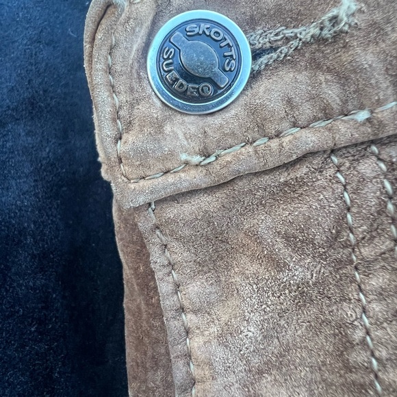 Vintage Skotts Suede Tan Washable Suede Jeans Size 36 - Picture 4 of 6